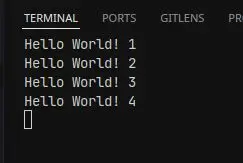 UART Output in Terminal